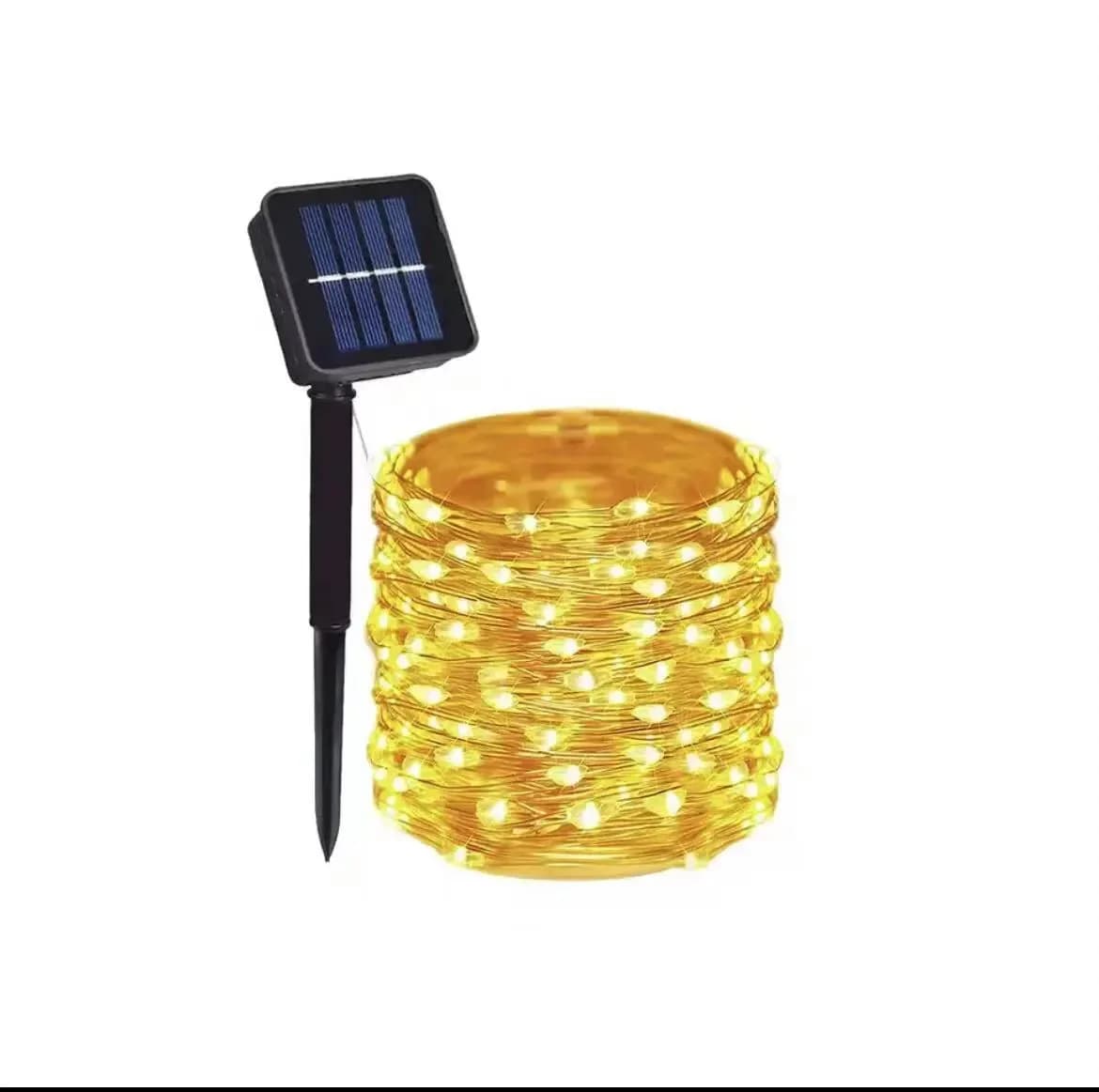 태양광 구리선 LED 스트링 조명 웜화이트 방수