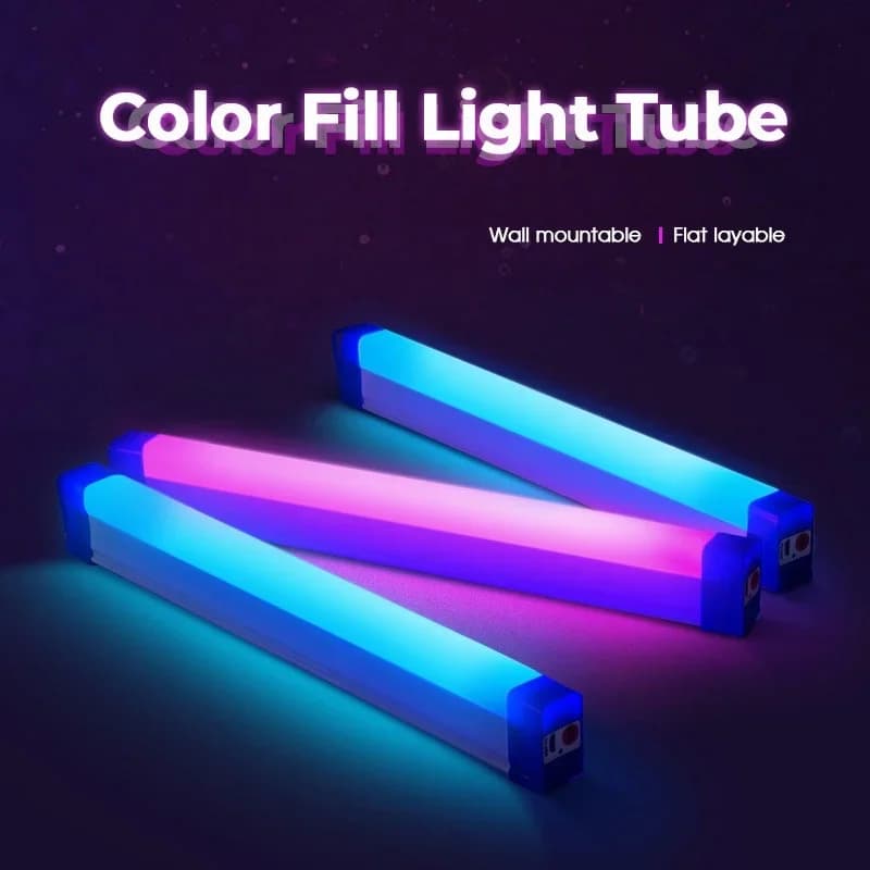RGB USB 튜브 라이트 스틱, 17cm/32cm 핸드헬드 필라이트