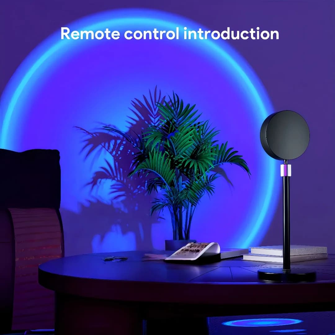 리모컨 포함 미니 RGB LED 석양 프로젝터 램프, USB