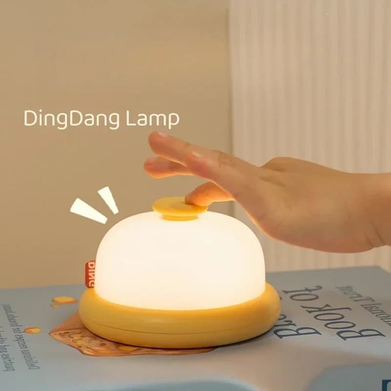 타이머 기능 포함 종 모양 LED 테이블 램프, 웜 화이트